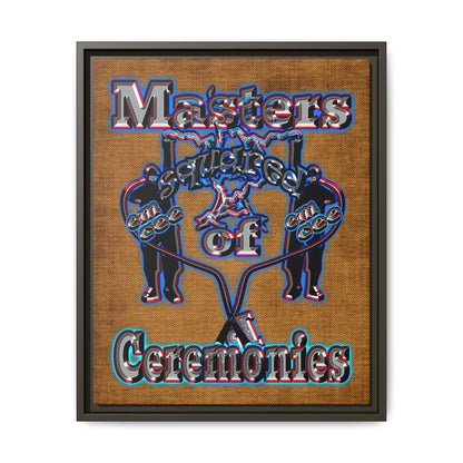 em cee squared - framed canvas art (brown papyrus)
