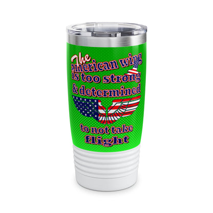 american wing - Ringneck Tumbler, 20oz (logo green)