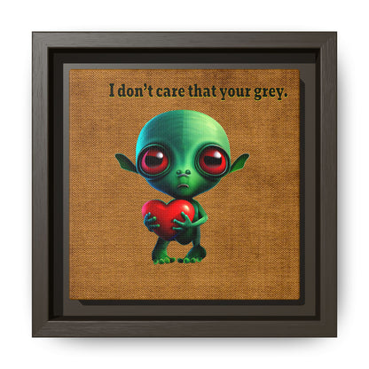 I don't care that your grey - framed canvas art (brown papyrus)