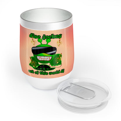 disc jockey - Chill Wine Tumbler (yellow-orange wave)