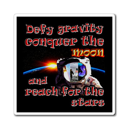defy conquer reach - Magnets - (black)