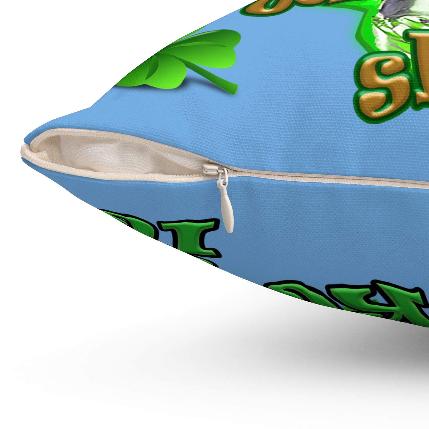 celtics logo - Spun Polyester Square Pillow - (light blue)