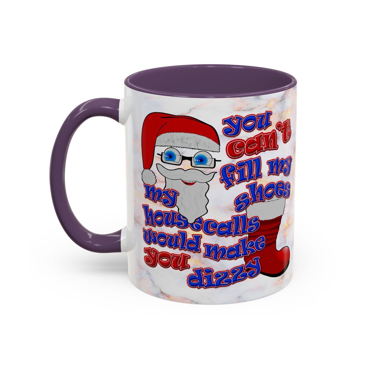 santa's shoes - Accent Mug (white marble)