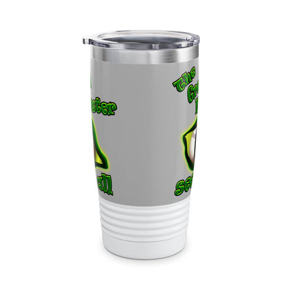green monster - Ringneck Tumbler, 20oz (light grey)