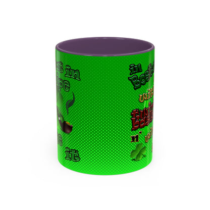celtics logo - Accent Mug (logo green)