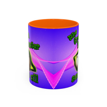 green monster - Accent Mug (purple-pink wave)