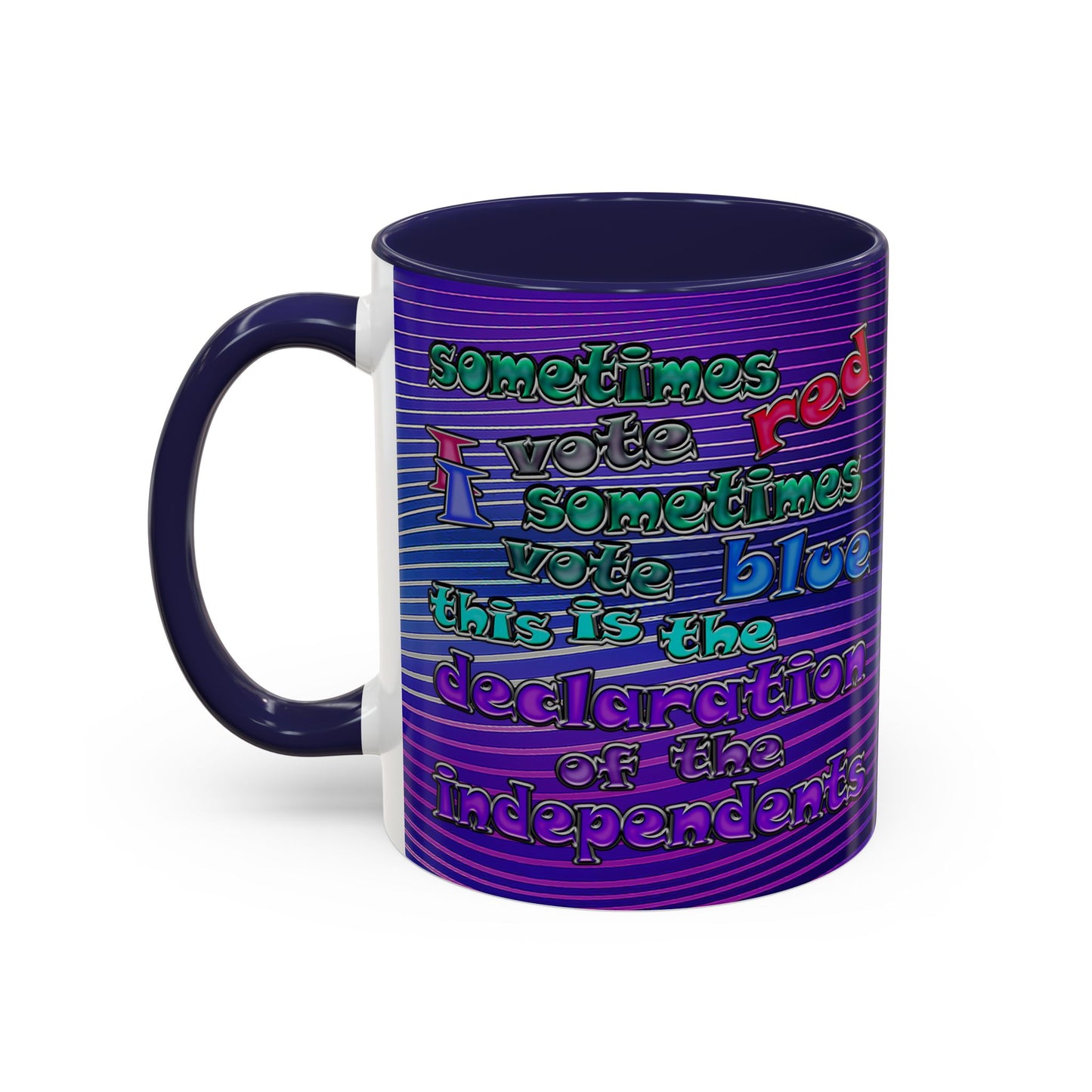 declaration of the independents - Accent Mug (purple wave)