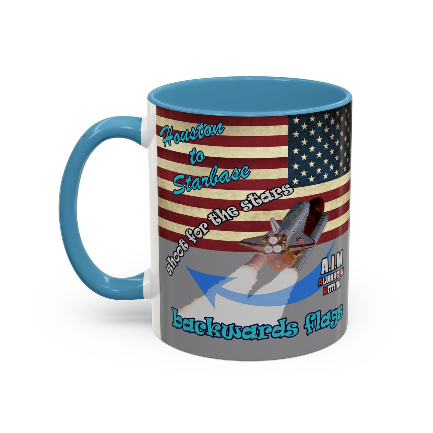 shoot for the stars - Accent Mug (grey)
