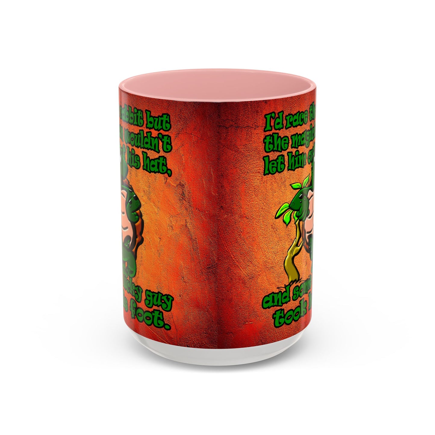 turtle race - Accent Mug (burnt orange)