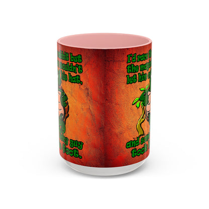 turtle race - Accent Mug (burnt orange)