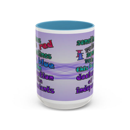 declaration of the independents - Accent Mug (light blue-pink wave)