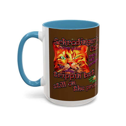 schrodinger's cat - Accent Mug (brown)