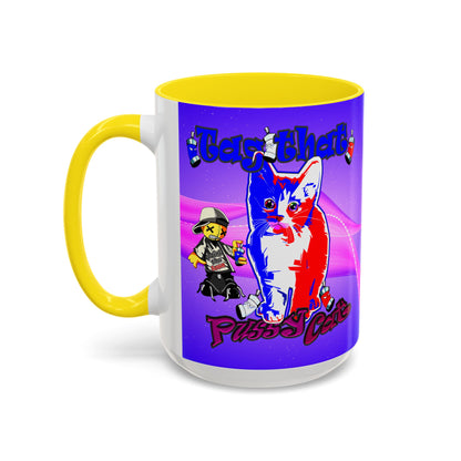 tag that - Accent Mug (purple-pink wave)