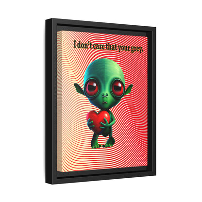 I don't care that your grey - framed canvas art (yellow-orange wave)