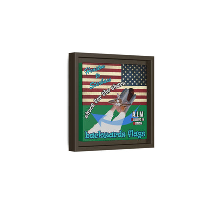 shoot for the stars - framed canvas art (dark green)