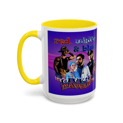 rw&b lives matter - Accent Mug (purple-pink wave)