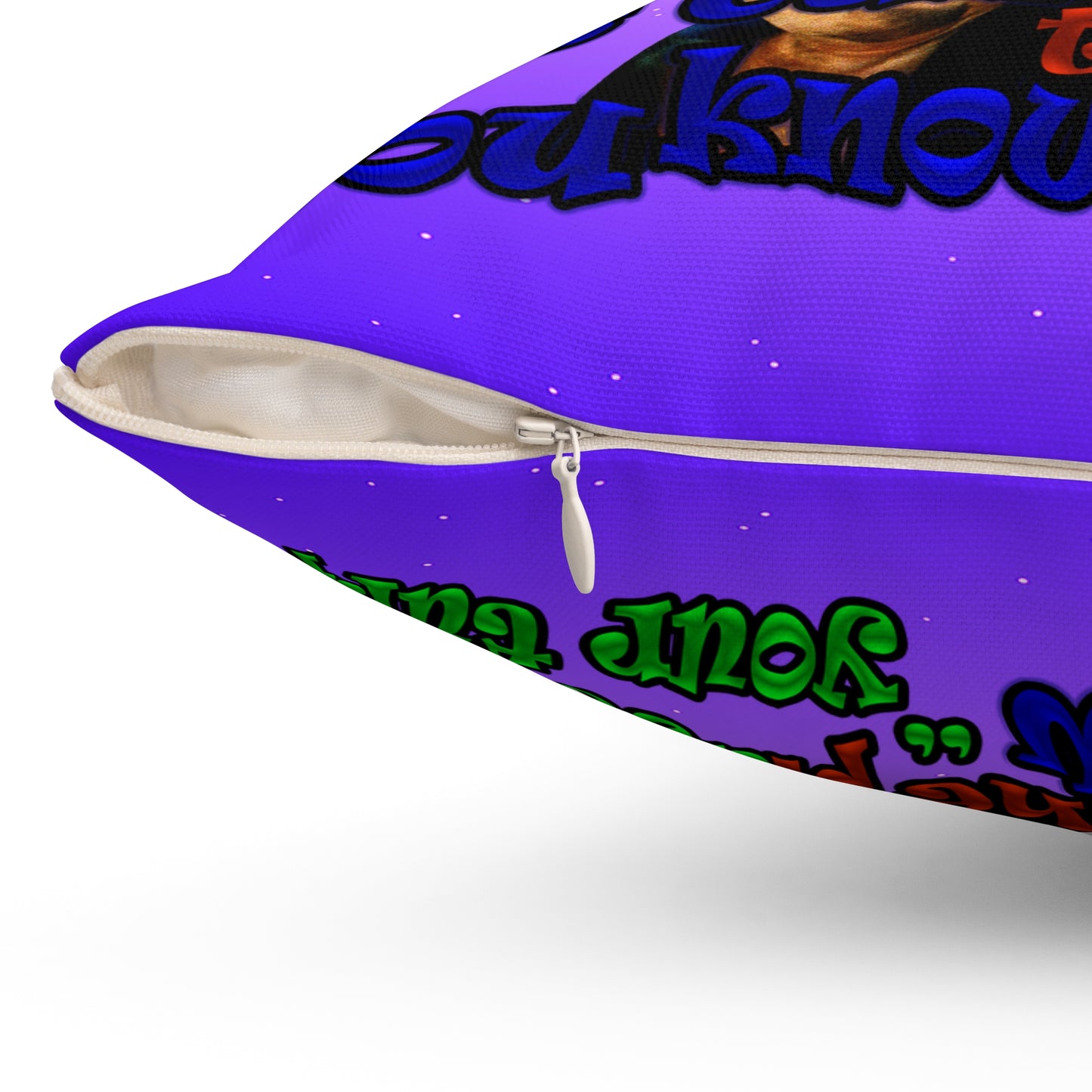 high noon - Spun Polyester Square Pillow - (purple-pink wave)