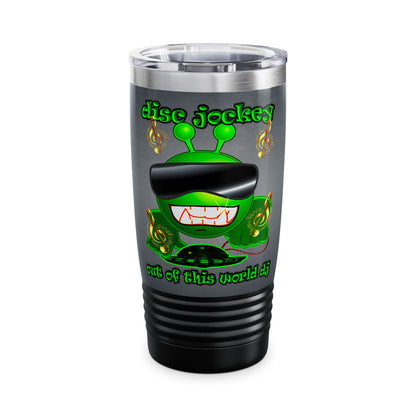 disc jockey - Ringneck Tumbler, 20oz (grey-light grey)