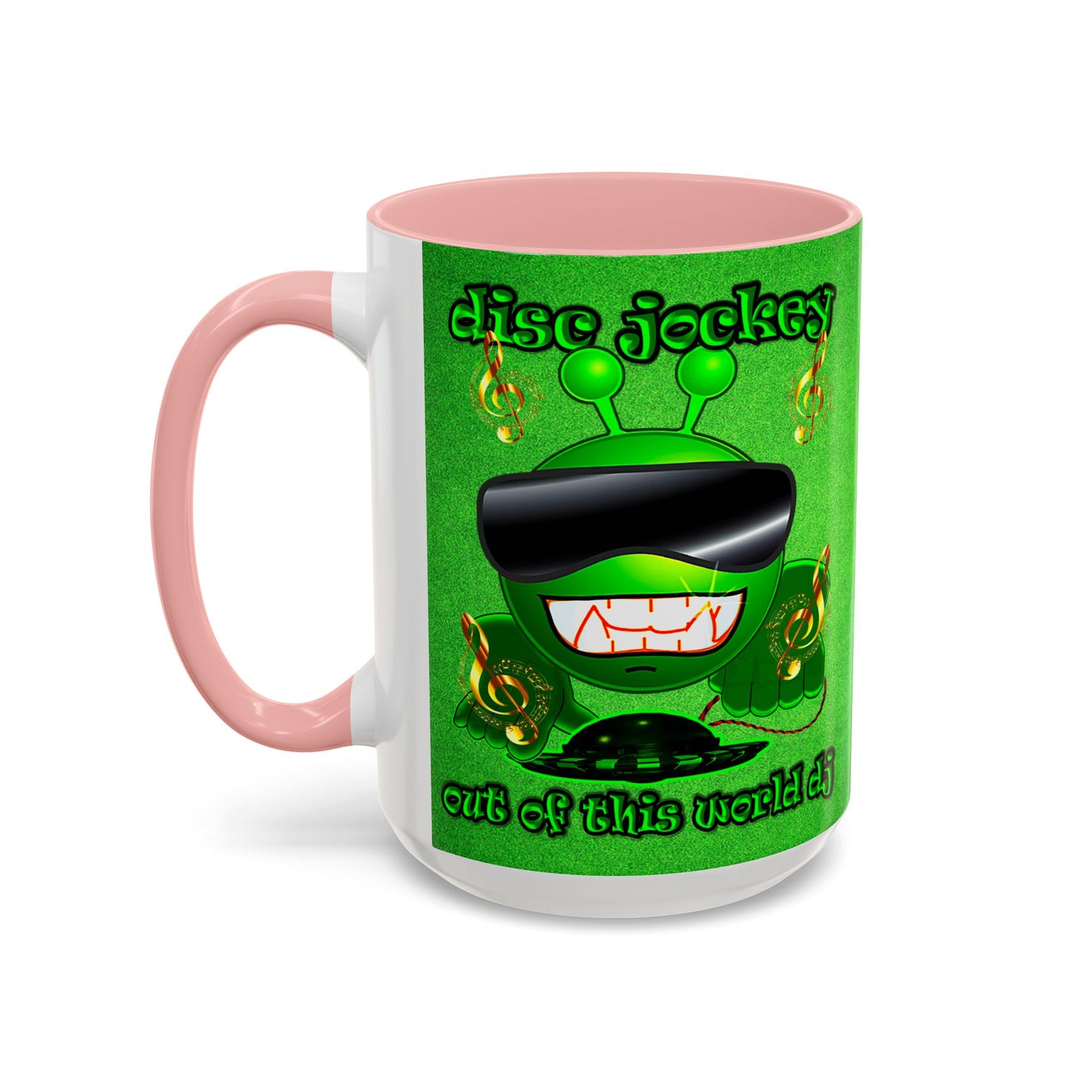 disc jockey - Accent Mug (green turf)