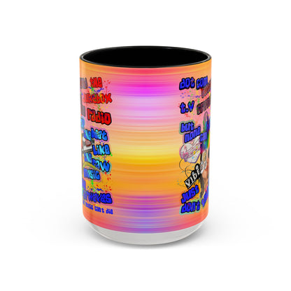 drop the beat - Accent Mug (color blur)