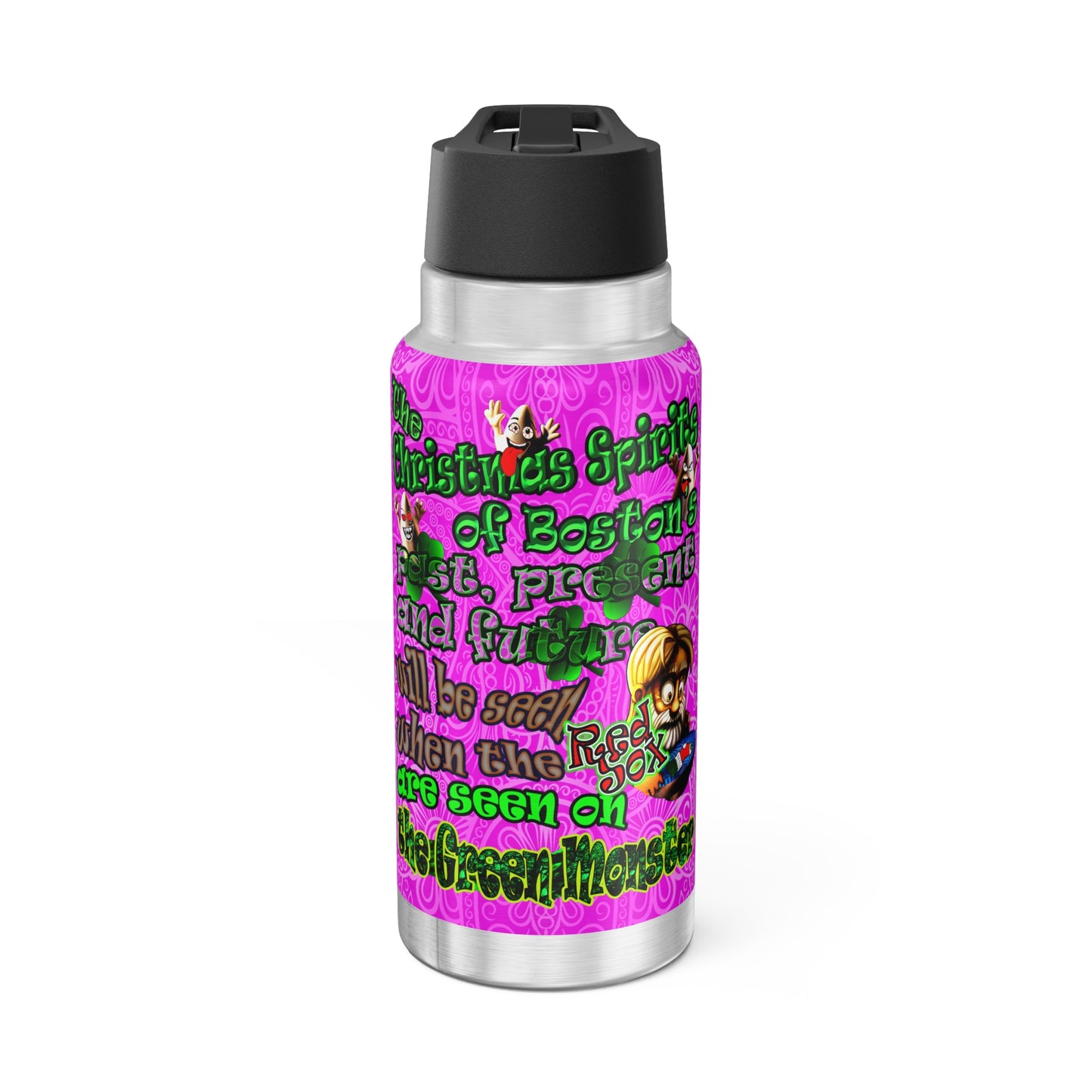 christmas spirits of boston - Gator Tumbler, 32oz  (pink swirl)
