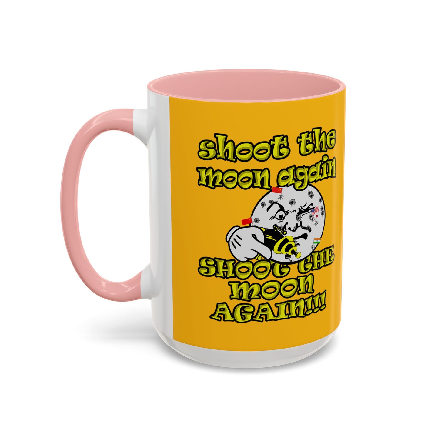 shoot the moon again - Accent Mug (yellow)