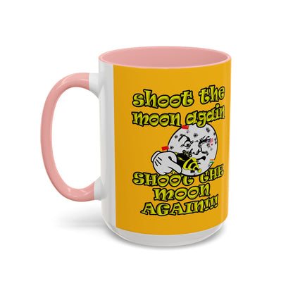 shoot the moon again - Accent Mug (yellow)