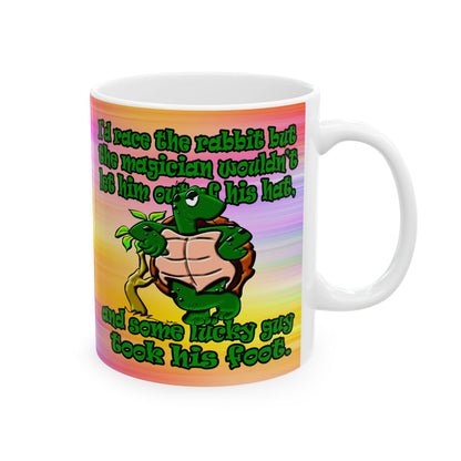 turtle race - White Mug (color blur)