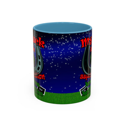 my luck - Accent Mug ('snoops' background)