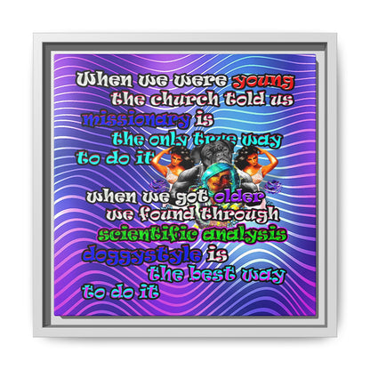 doggystyle - framed canvas art (purple wave)