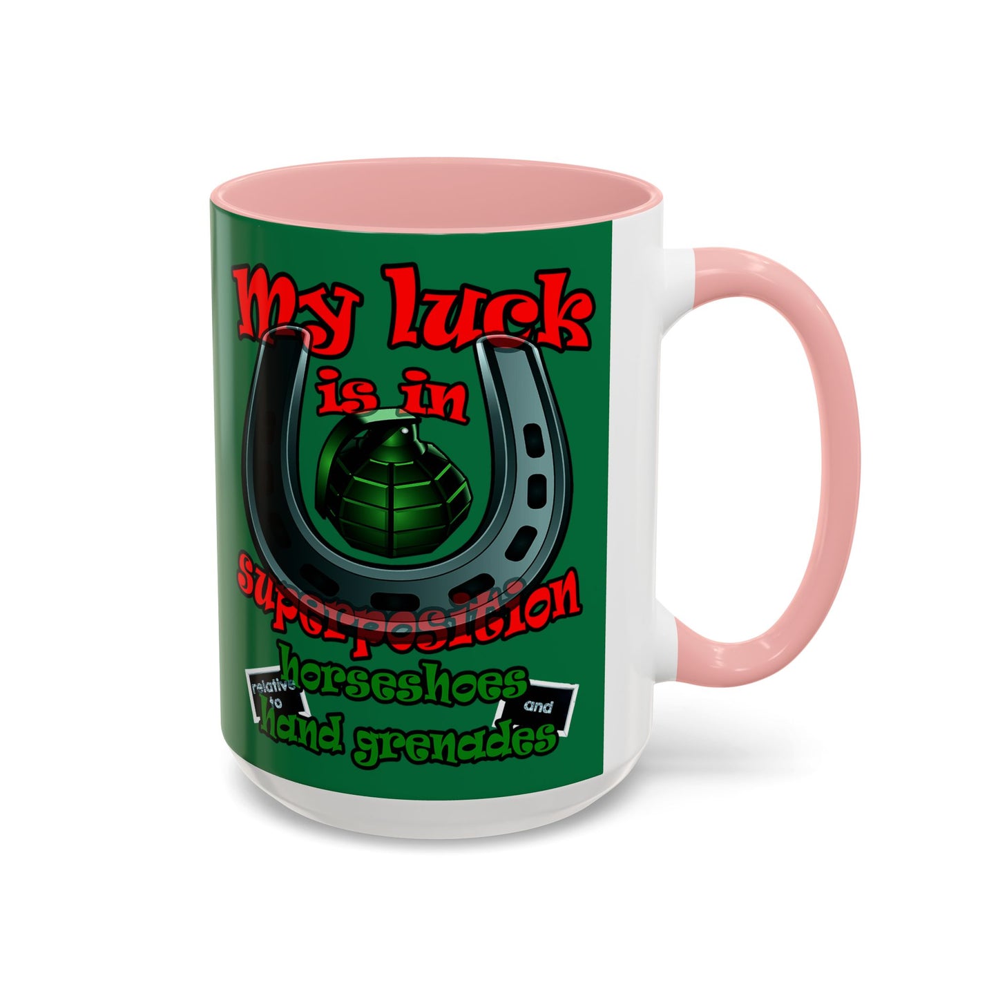 my luck - Accent Mug (dark green)