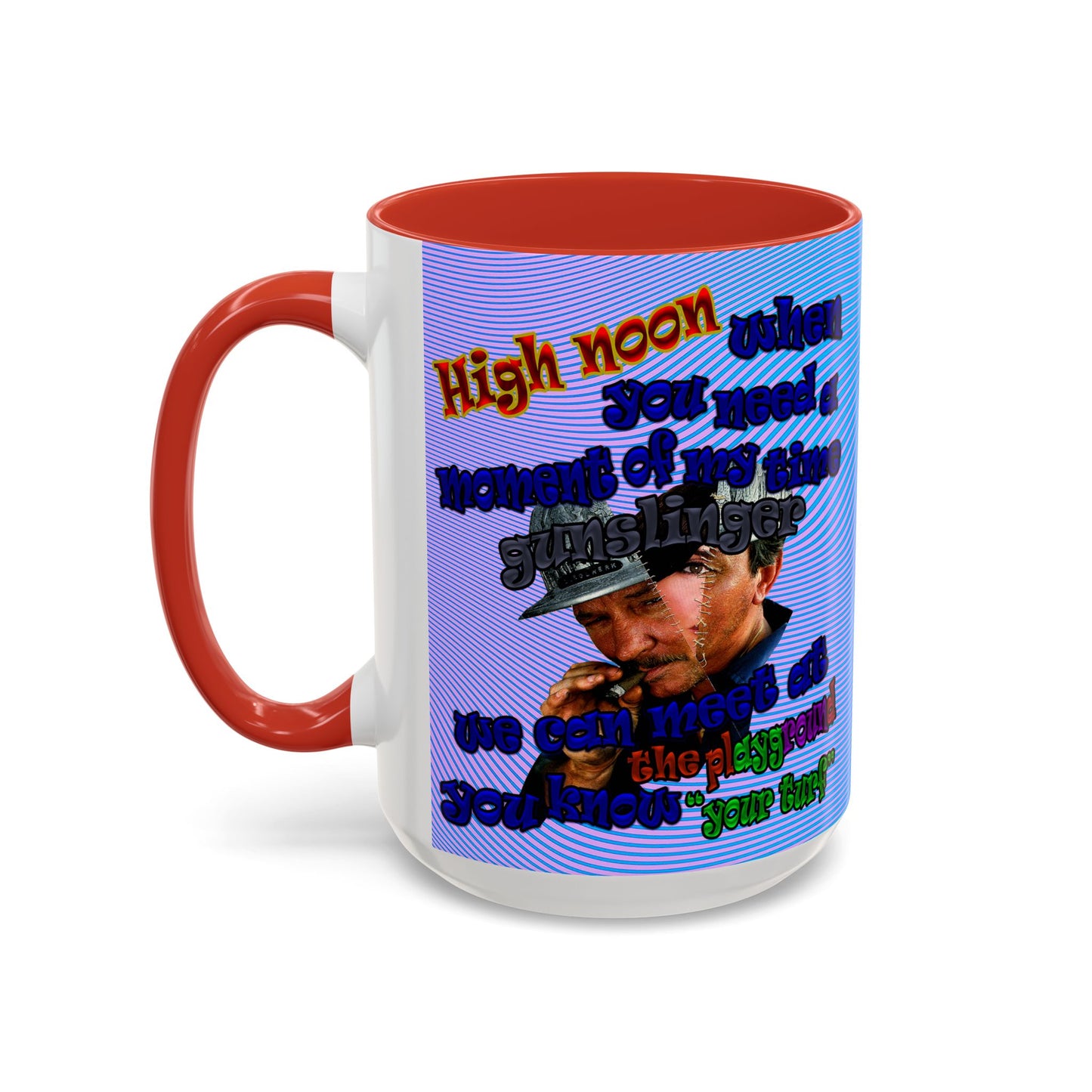 high noon - Accent Mug (light blue-purple wave)