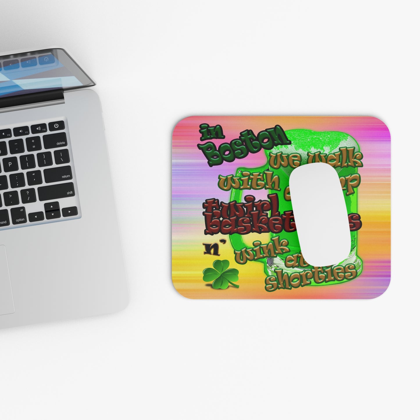celtics logo - Mouse Pad (Rectangle) (color blur)