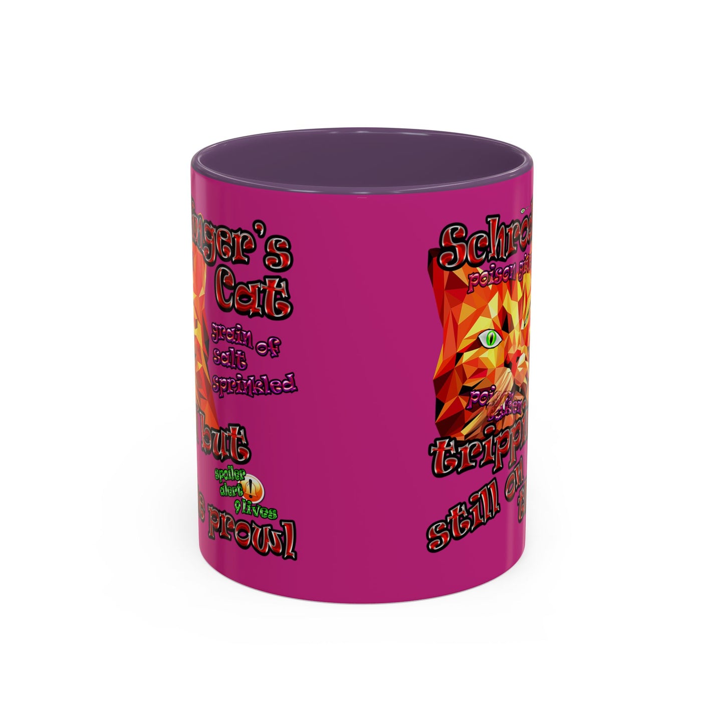 schrodinger's cat - Accent Mug (pink)