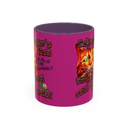 schrodinger's cat - Accent Mug (pink)