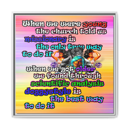 doggystyle - framed canvas art (color blur)