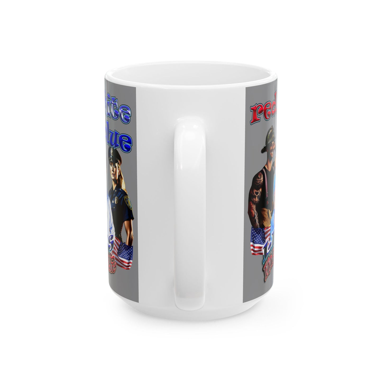 rw&b lives matter - White Mug (grey)