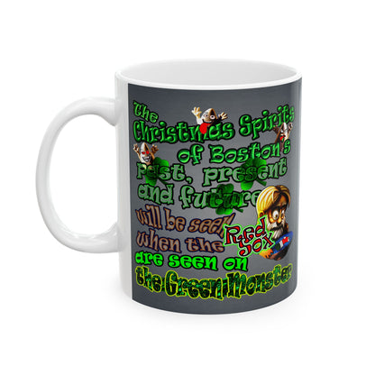 christmas spirits of boston - White Mug (grey-light grey)