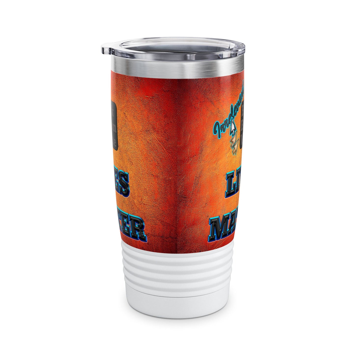 irrelevant - Ringneck Tumbler, 20oz (burnt orange)