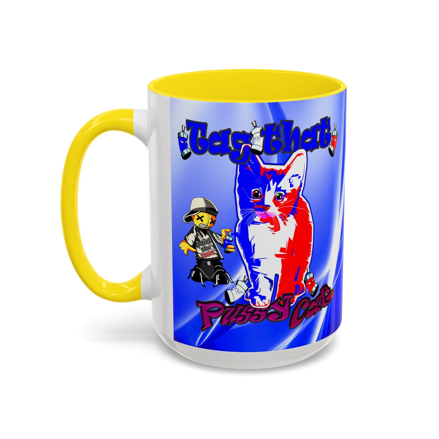 tag that - Accent Mug (blue-white wave)