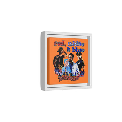 rw&b lives matter - framed canvas art (crusta)
