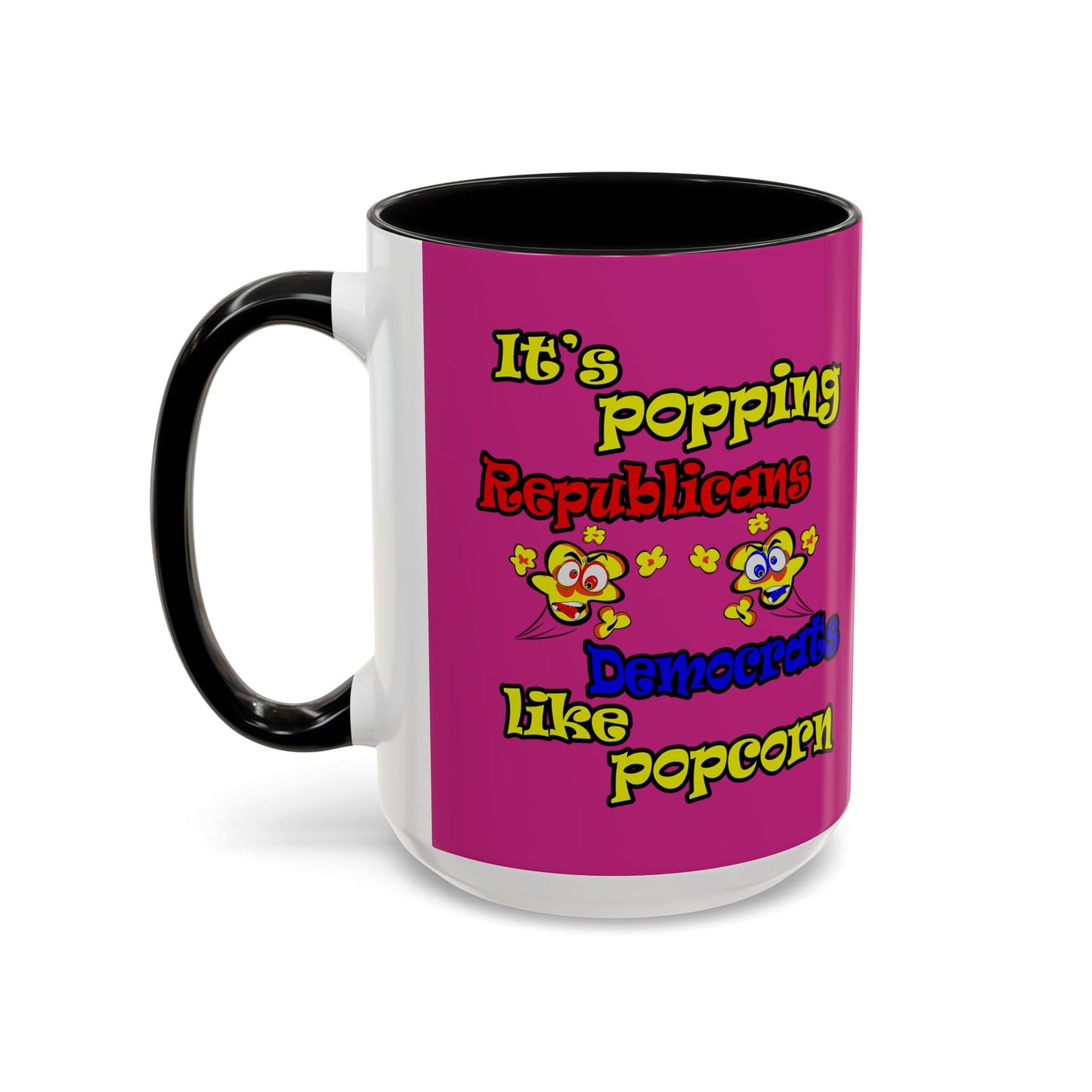 popping like popcorn - Accent Mug (pink)