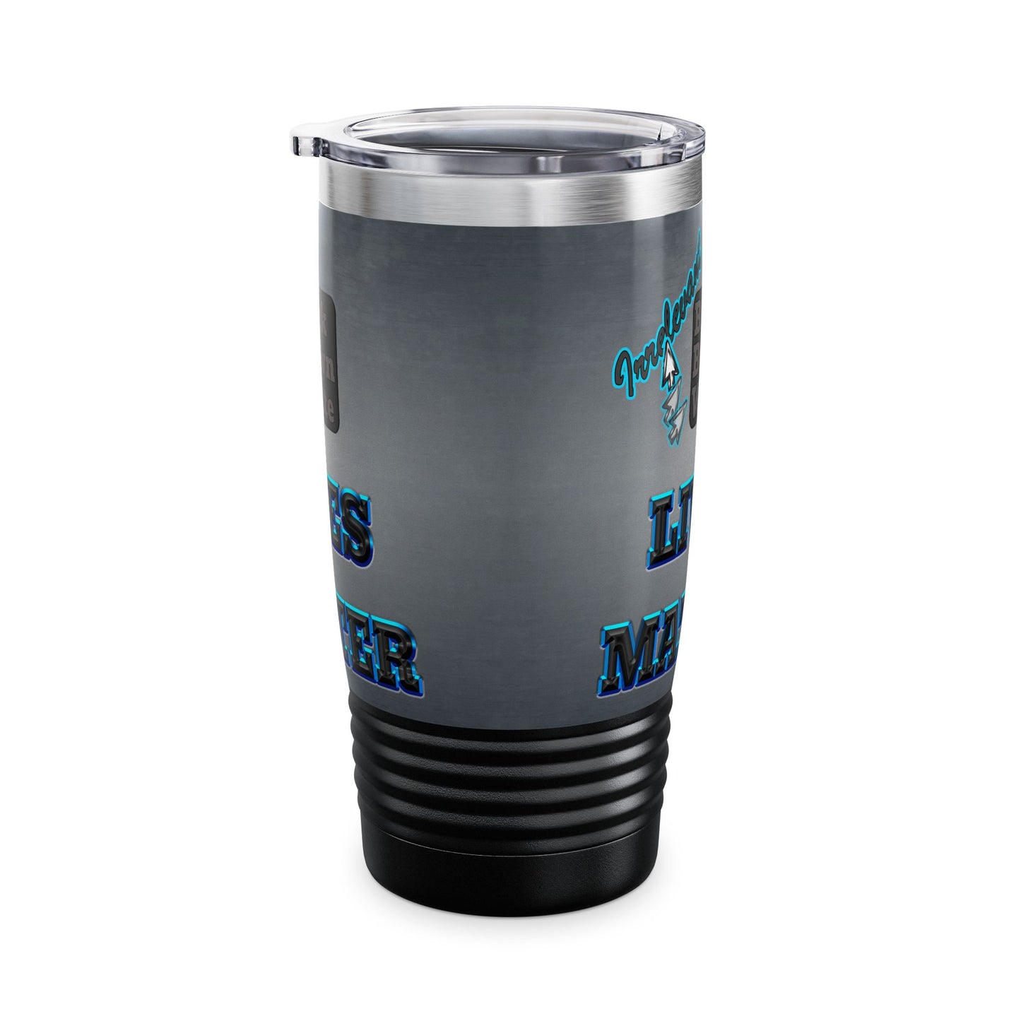 irrelevant - Ringneck Tumbler, 20oz (grey-light grey)