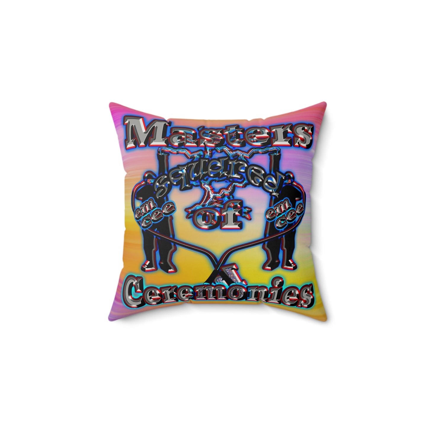em cee squared - Faux Suede Square Pillow - (color blur)