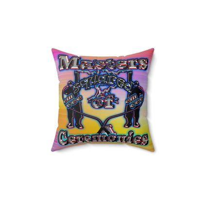 em cee squared - Faux Suede Square Pillow - (color blur)