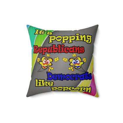 popping like popcorn - Faux Suede Square Pillow - (rainbow split)