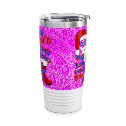 santa's shoes - Ringneck Tumbler, 20oz (pink swirl)