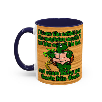 turtle race - Accent Mug (butterscotch wood finish)