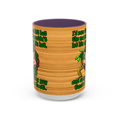 turtle race - Accent Mug (butterscotch wood finish)