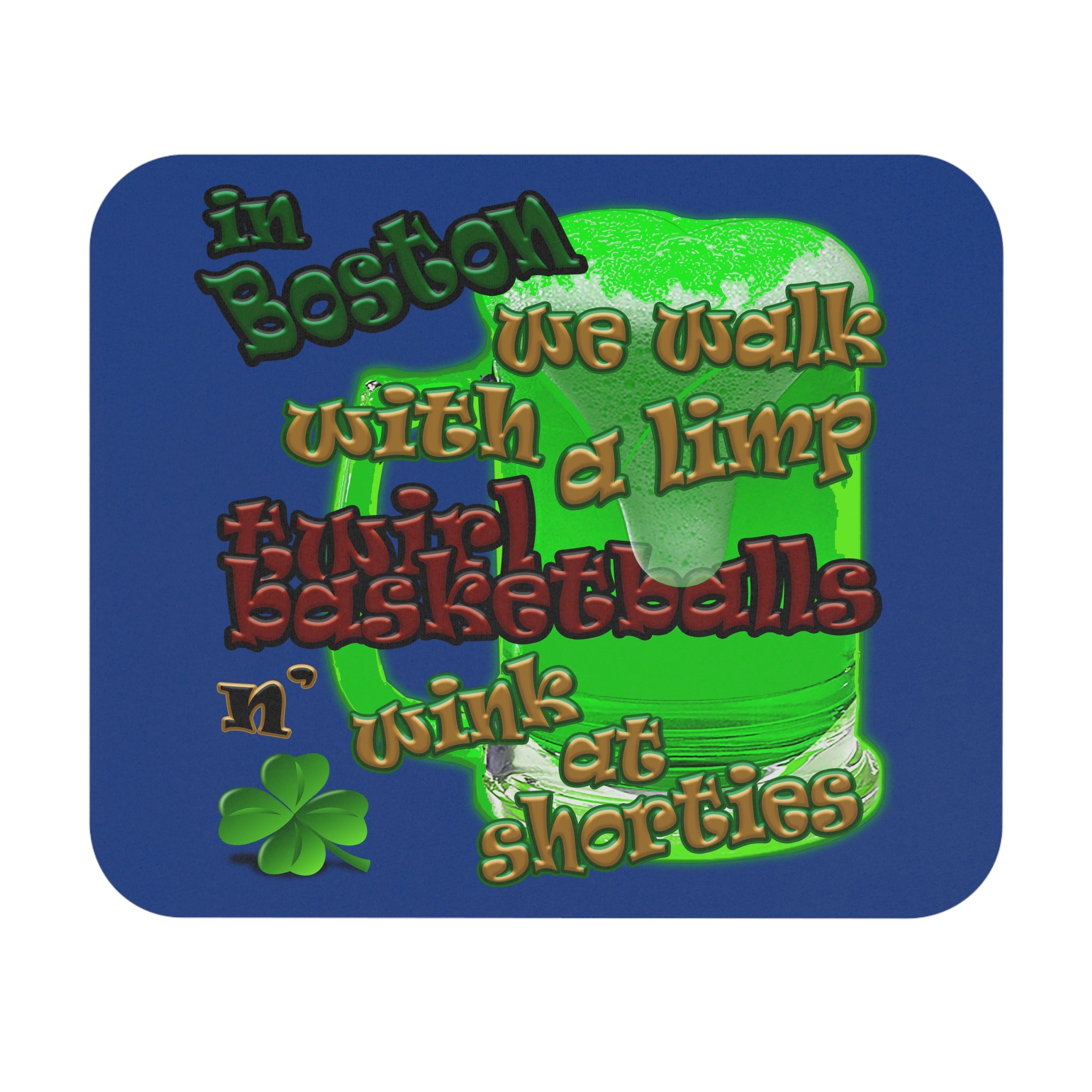 celtics logo - Mouse Pad (Rectangle) (dark blue)